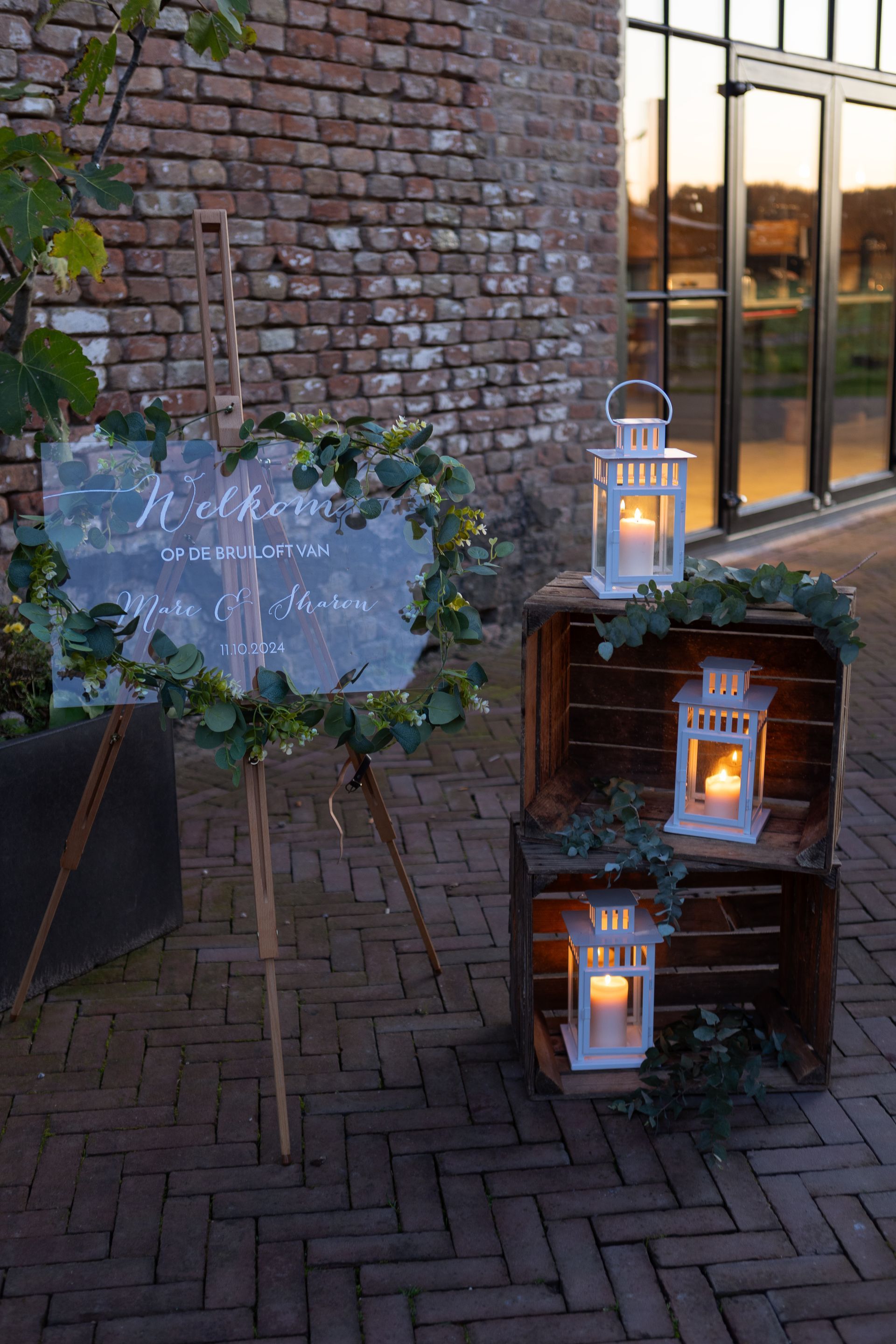 bruiloftdecoratie zuid-holland, welkomstbord, trouwbord, trouwdecoratie