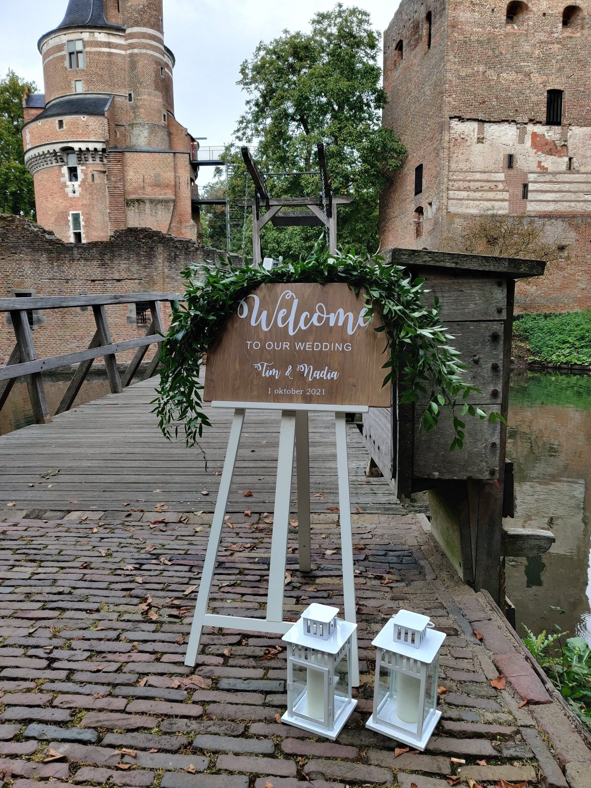 welkomstbord,bruiloftsdecoratie,trouwdecoratie,bruiloftdecoratie