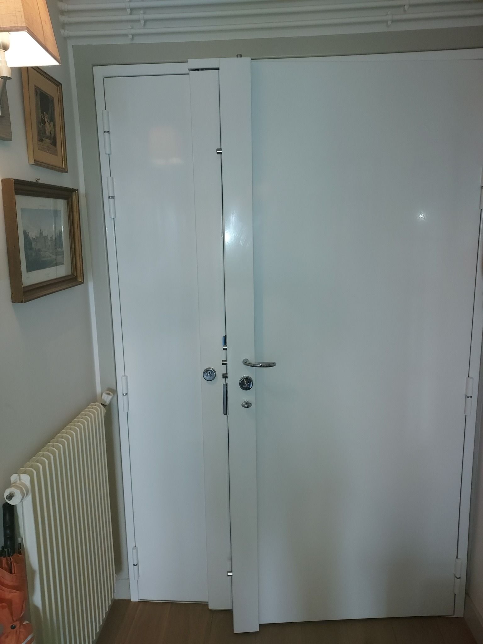 Porte blindée double vantaux