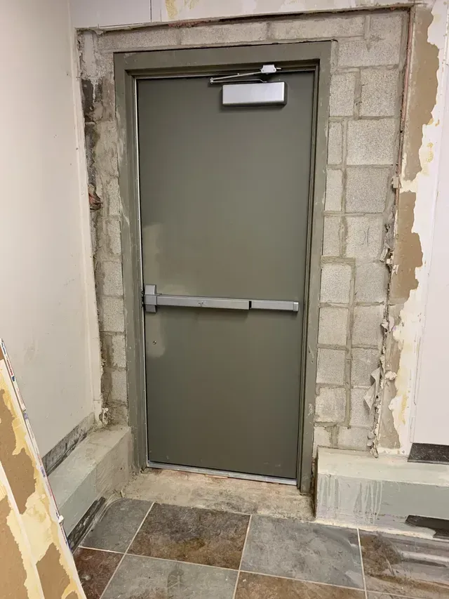 New Hollow Metal Door Install Inside - Roselle, Illinois - Action Lock and Key, Inc
