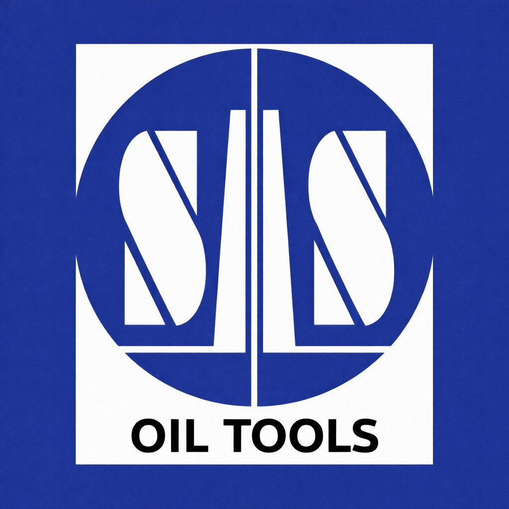 Logotipo de SIS Oil Tools que presenta un círculo azul con las letras blancas 