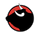 A silhouette of a bull with horns in a red circle.