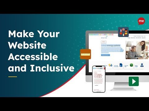 Title card: Make Your Website Accessible and Inclusive, featuring a computer screen, phone and people.