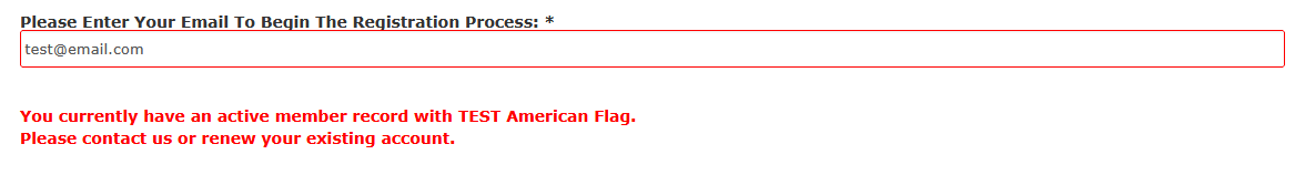 Text entry field with a prompt and a small amount of supporting text below in red.