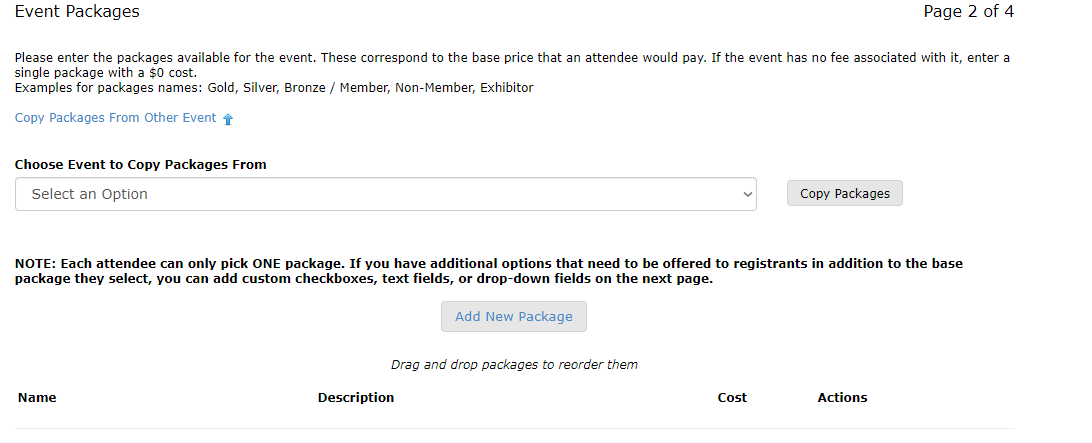 A web page with text fields and buttons for managing items.