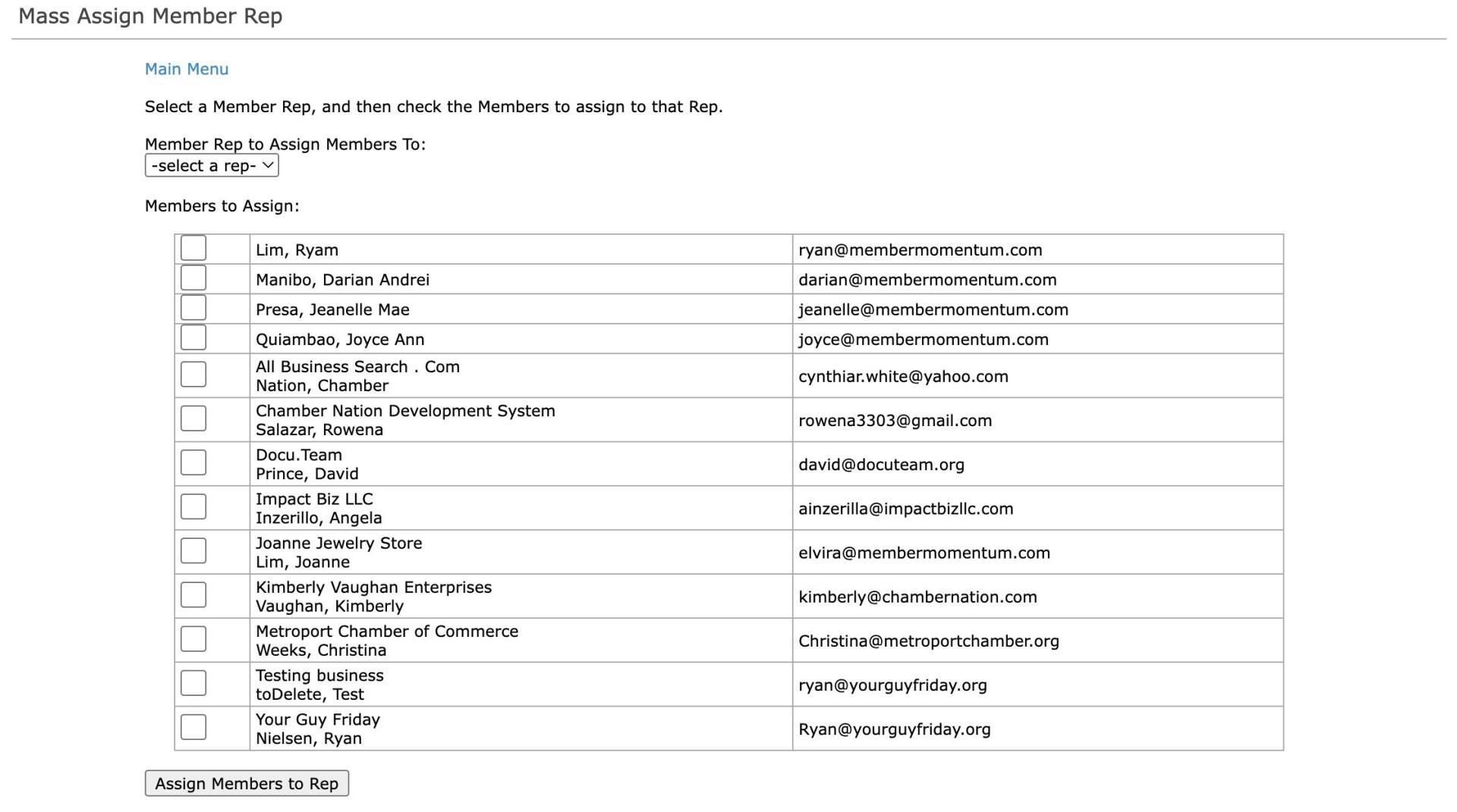 Form to assign interview roles with participant names and email addresses.
