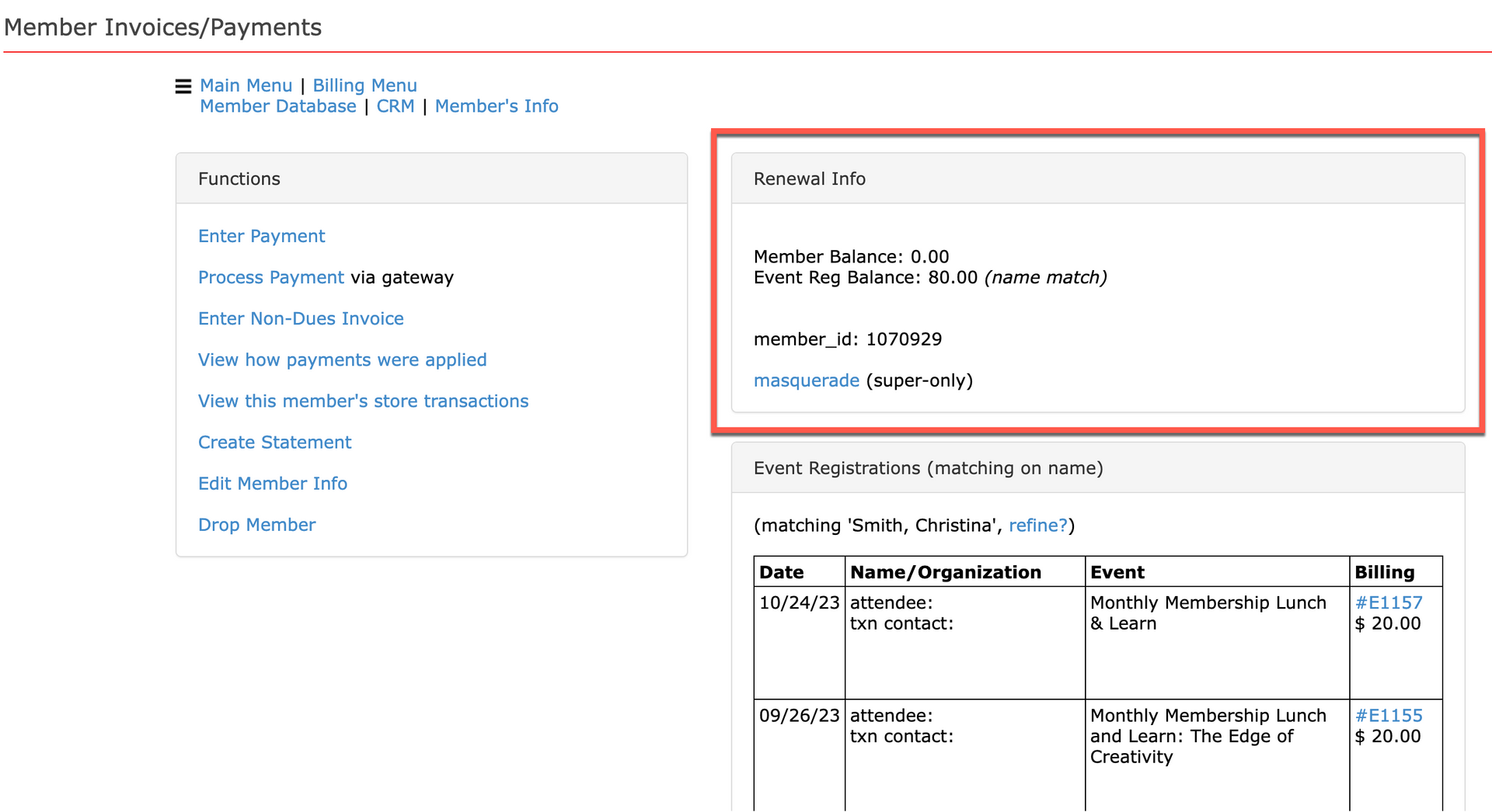 Screenshot of a webpage with 
