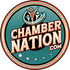Chamber Nation logo: Teal and orange circle with stylized figures above text "CHAMBER NATION .COM". Stars surround text.