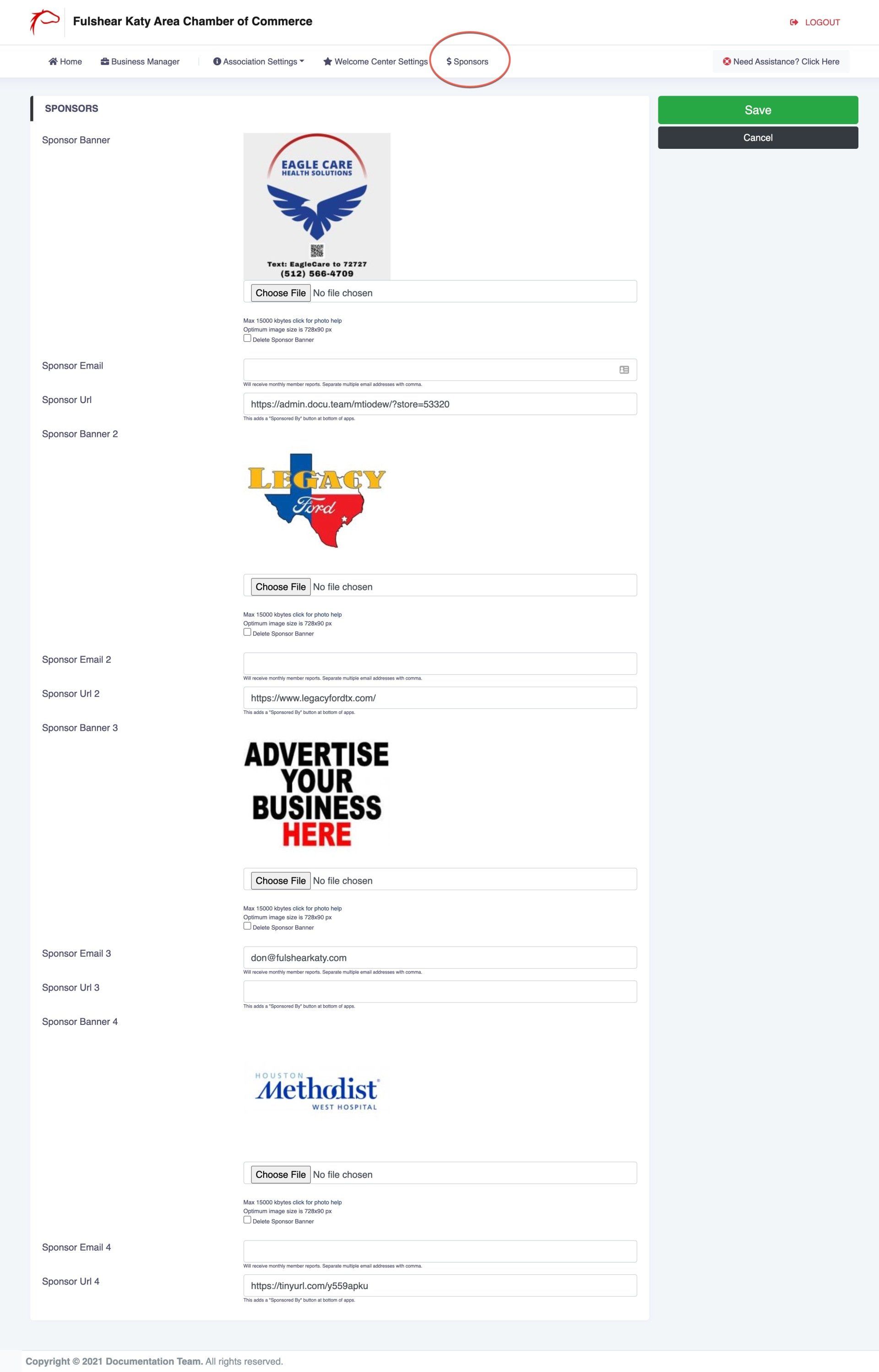 A webpage displaying a list of logos with accompanying text.