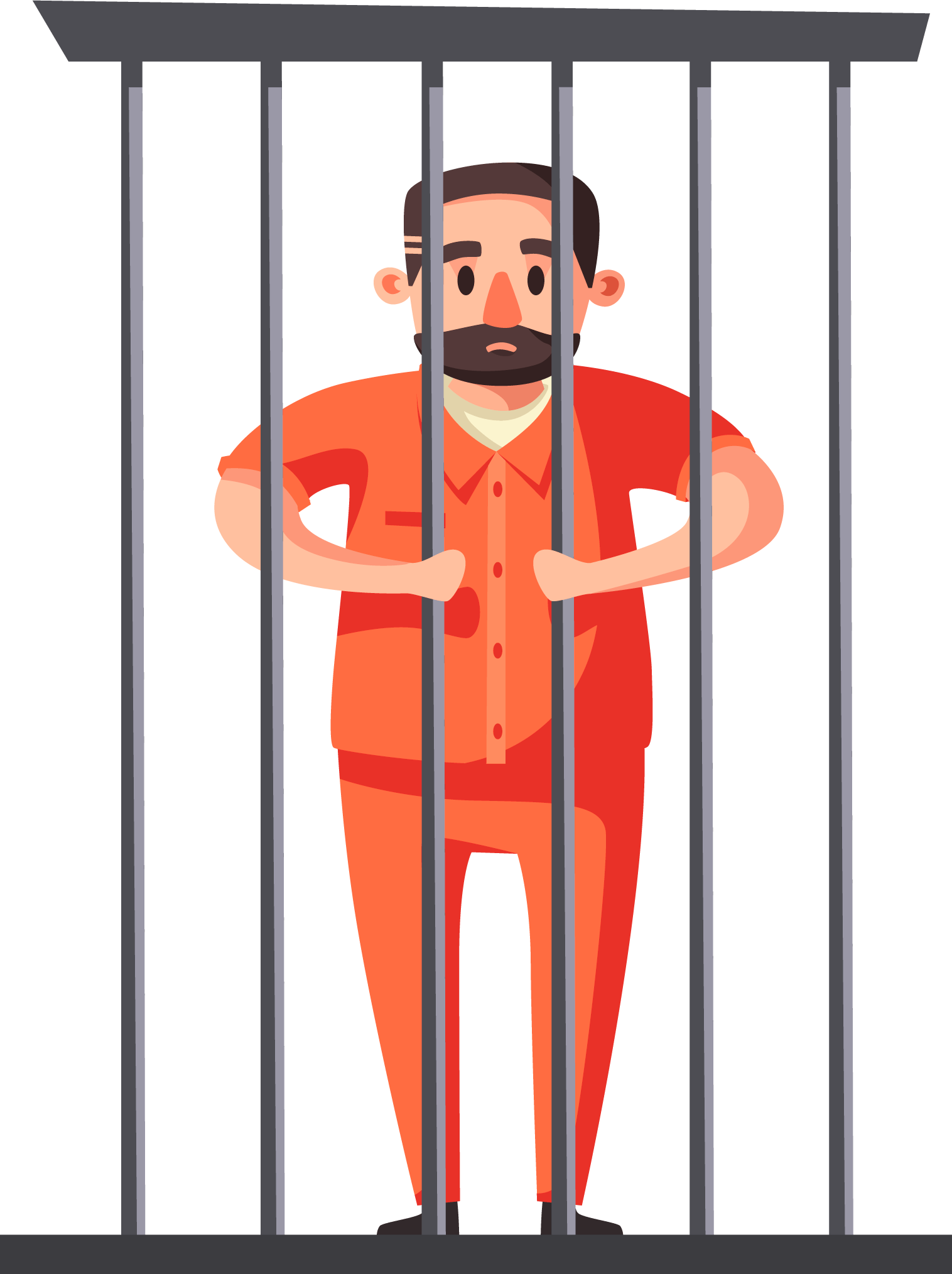 Man in Jail Cell Bar l Charlotte, NC l U.S Bonding Man in Jail Cell Bar l Charlotte, NC l U.S Bonding