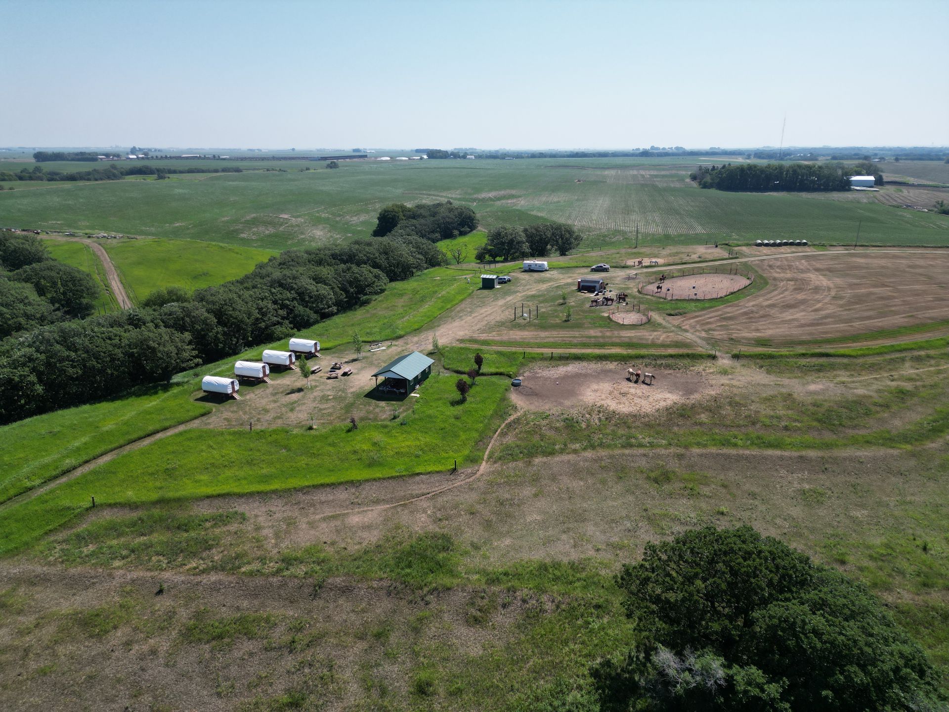 Inspiration Hills Saddle Up Camp Drone Shot