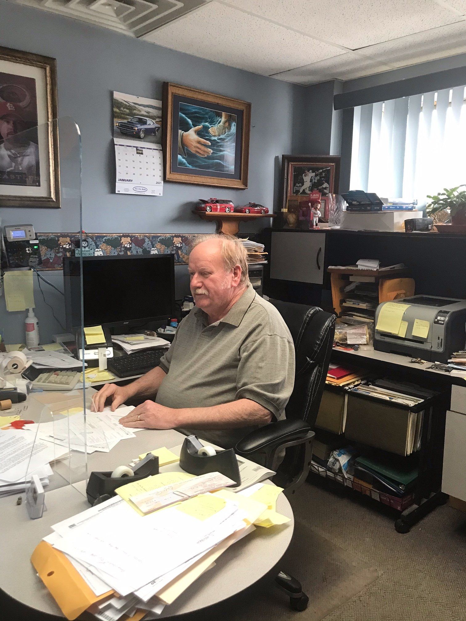Man Sitting on the Office Chair — Desloge, MO — Eaton Tax Service