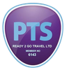 A logo for pts ready 2 go travel ltd