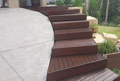 New wooden stairs — Carpentry in Central Coast, NSW