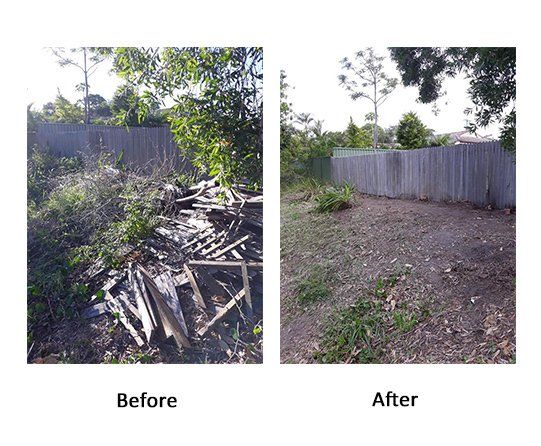 Clean backyard — Rubbish Removal in Central Coast, NSW