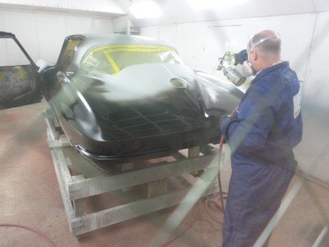 1966 Coupe Spray Paint — Pipersville, PA — The Vette Shop