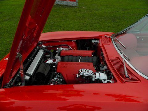 Red Corvette Engine — Pipersville, PA — The Vette Shop