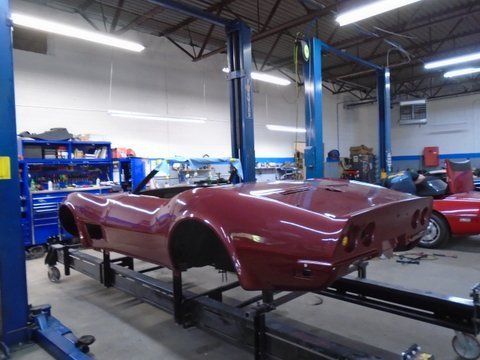 1970 Maroon Corvette Bare Metal — Pipersville, PA — The Vette Shop
