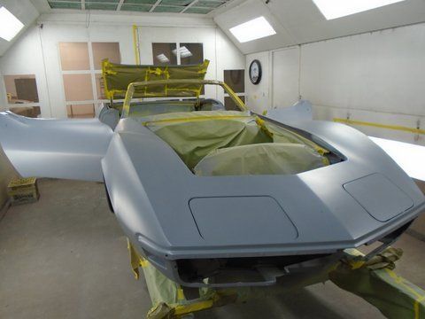 1970 Maroon Corvette White Coating — Pipersville, PA — The Vette Shop