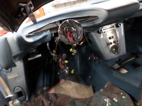 1958 Silver Blue Corvette Broken Interior — Pipersville, PA — The Vette Shop