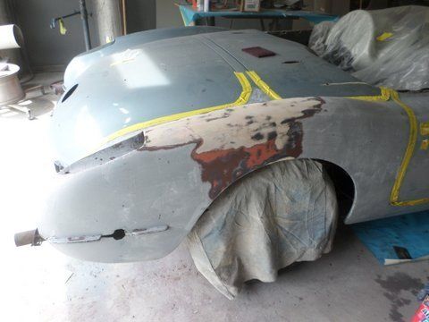 1958 Silver Blue Corvette Broken Trunk — Pipersville, PA — The Vette Shop