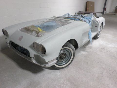 1958 Silver Blue Corvette Coating — Pipersville, PA — The Vette Shop