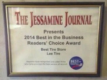 The Jessamine Journal Reader's Choice Award — Nicholasville, KY — Lee Tire