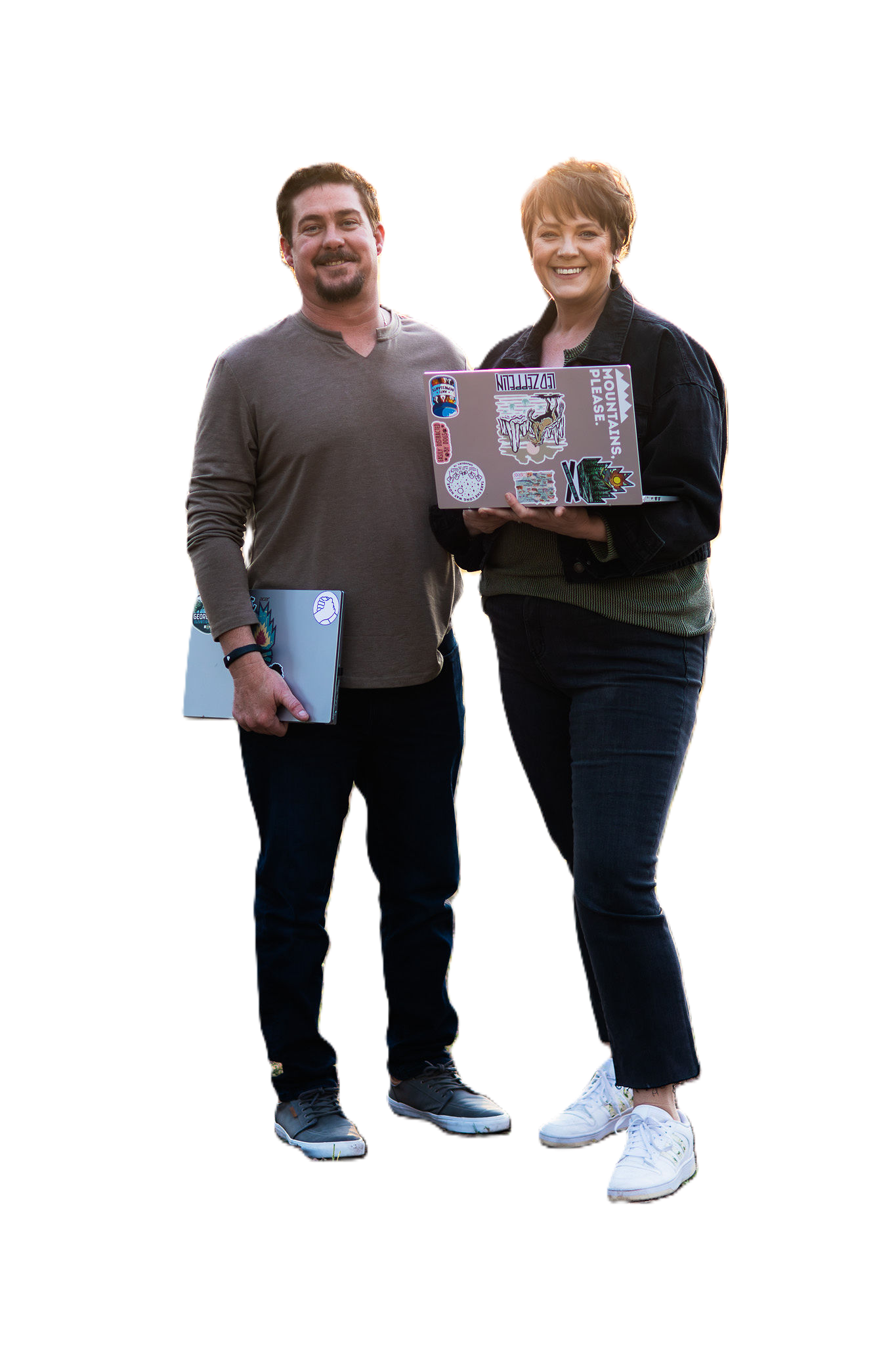 A woman is holding a book that says mountain please A woman is holding a book that says mountain please