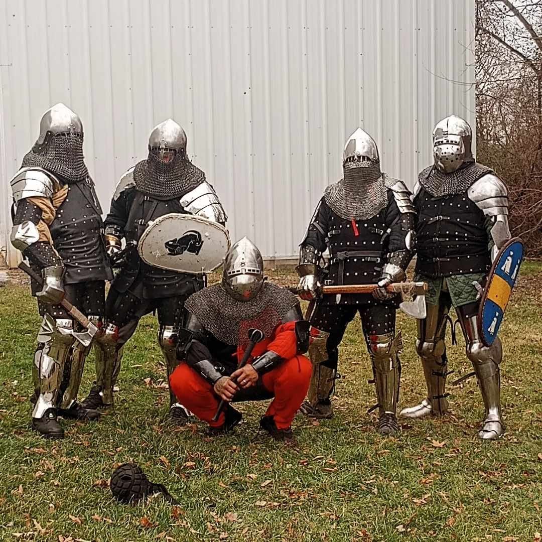 A Group of Medieval Knights Are Posing - DE - Diamond State Steel Academy