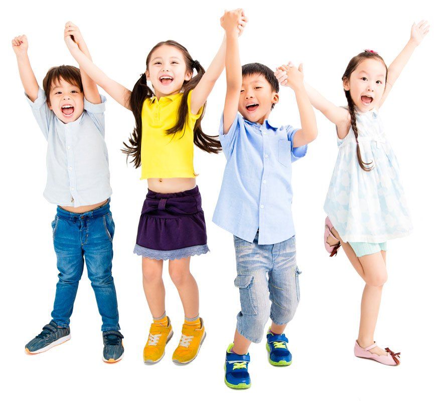 Child Care — Group of Happy Kids Jumping in Norman, OK