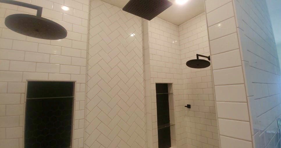 A Modern Shower in Mid-Missouri, Built by Watts Construction Who Offers Bathroom Remodels