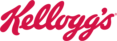 A red kellogg 's logo on a white background