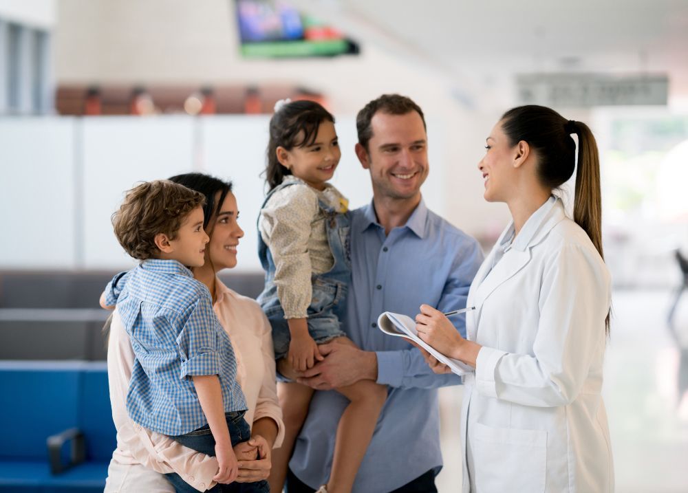 Doctor Talking to the Family — Ville Platte, LA — Vidrine Community Clinic