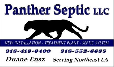 Panther Septic Tanks and Systems Business Card