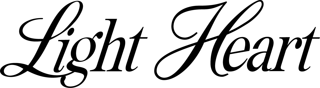 The word light heart is written in cursive on a white background.