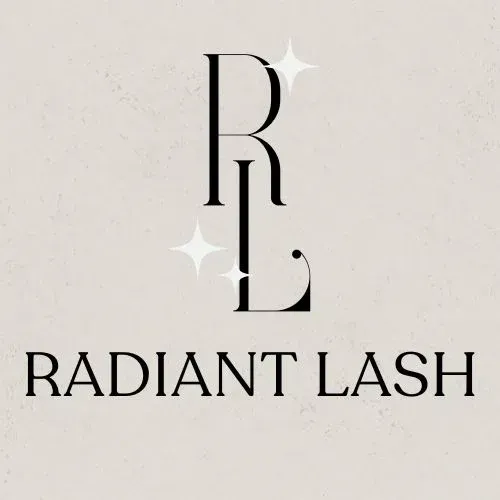 A logo for a company called radiant lash.