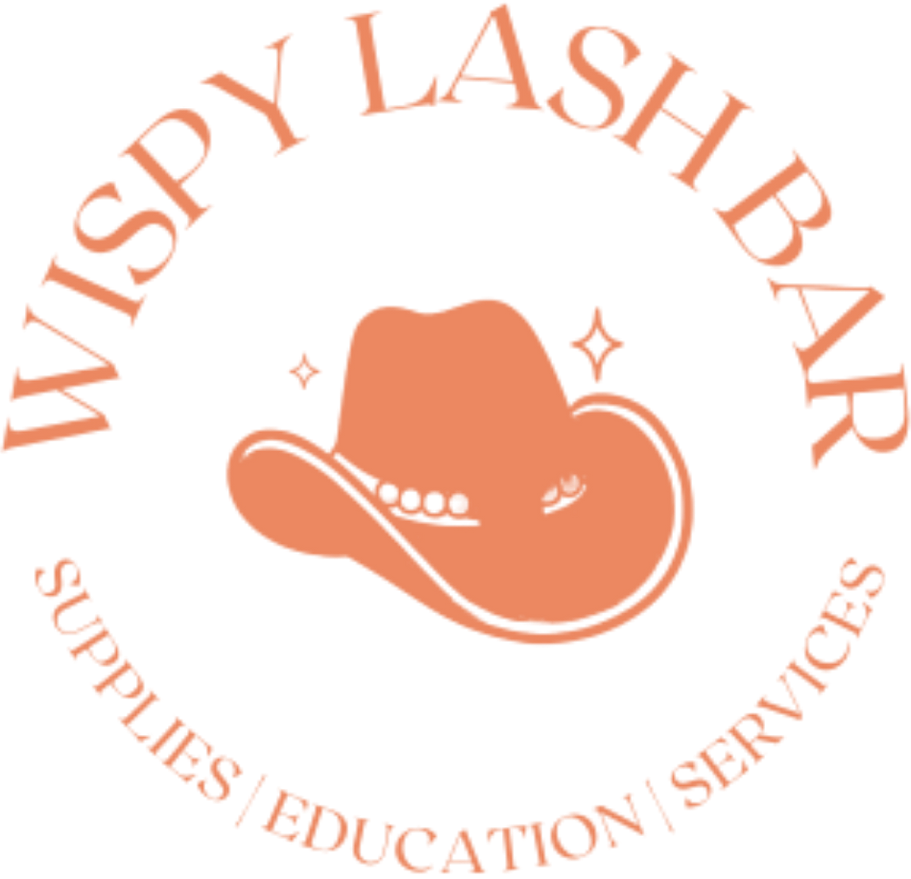 A peach-colored logo for 