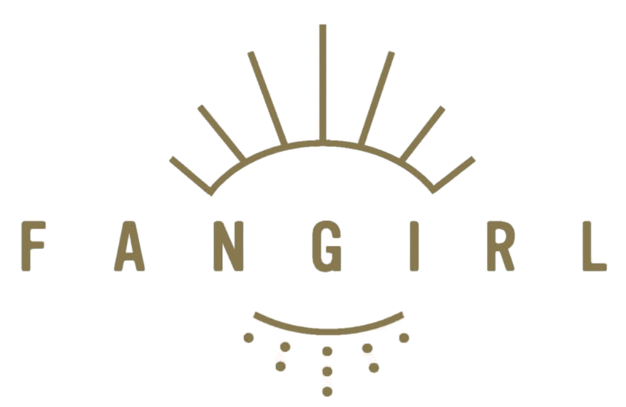 The logo for fangirl is a sun with rays coming out of it.