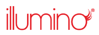 A red and white logo for illumina on a white background.