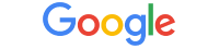 A close up of a google logo on a white background.