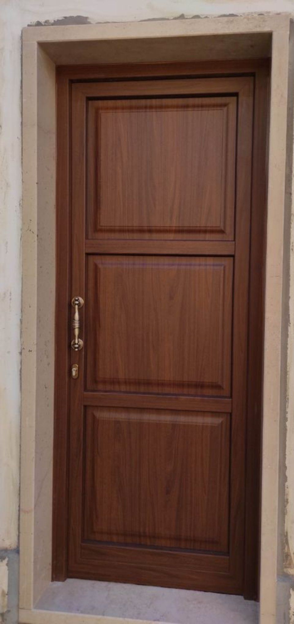 Porta blindata elegante in legno