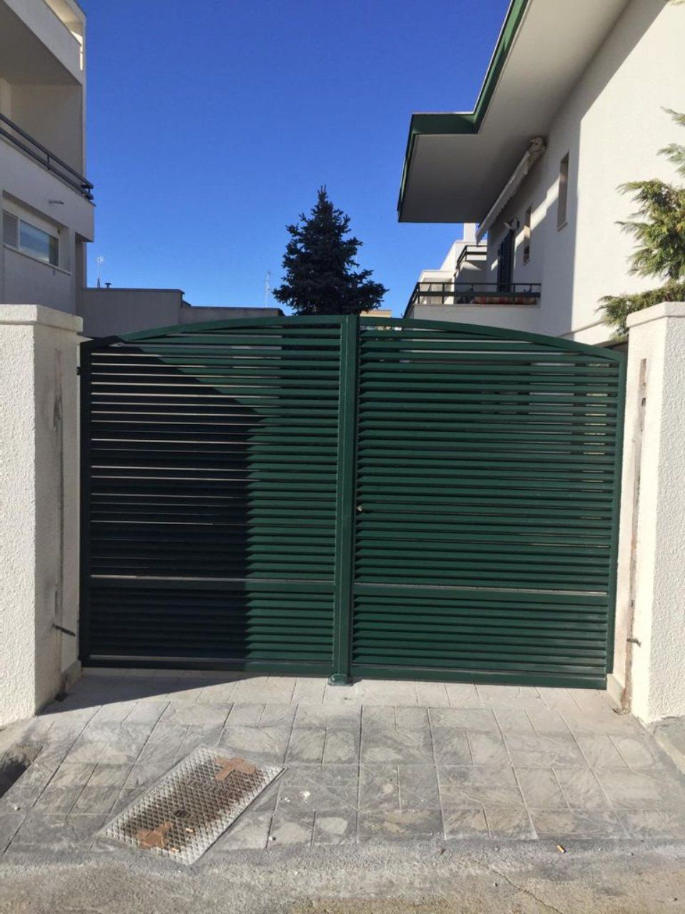 Cancello verde entrata