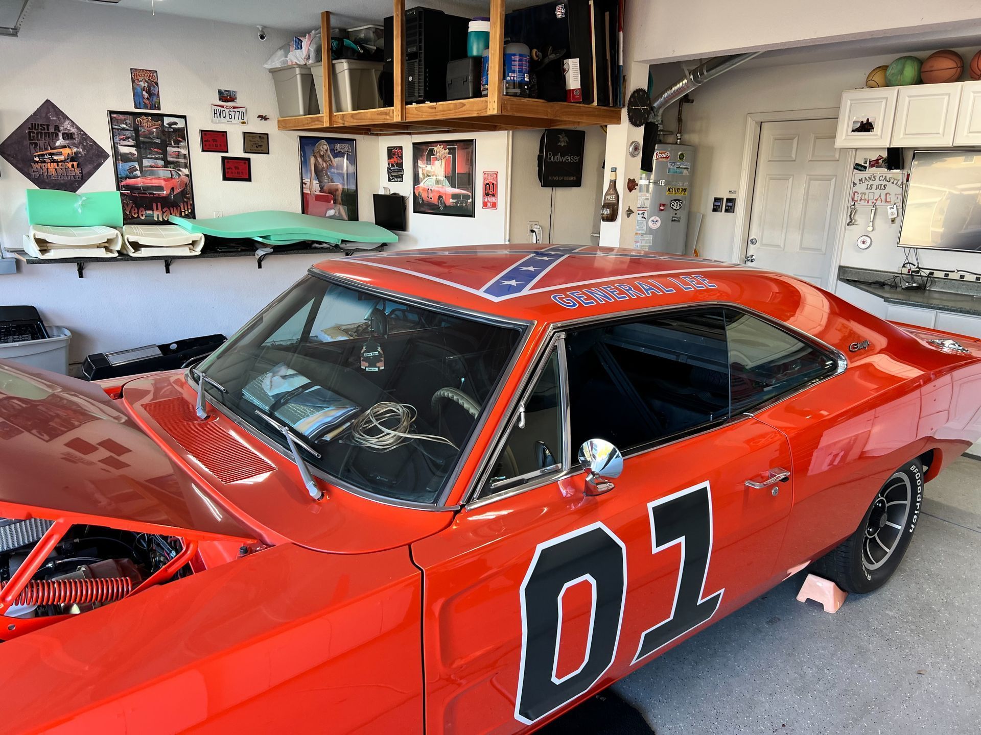 Bright orange Dodge Charger, 