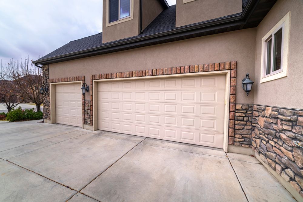 Residential House With Wide and Short Garage Door