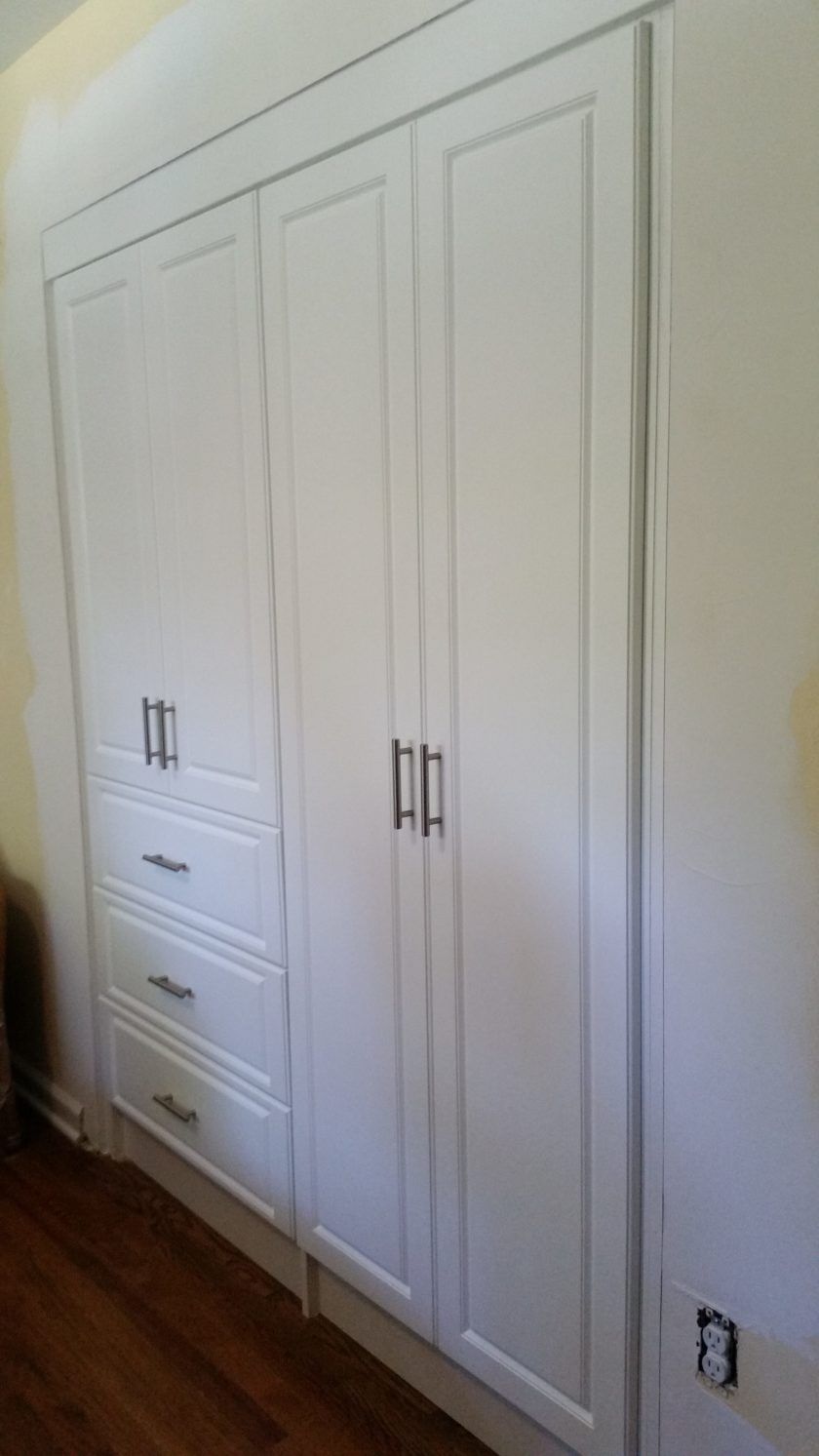 This client wanted their reach-in closet converted into a built-in. Very clean looking. Chatham, NJ