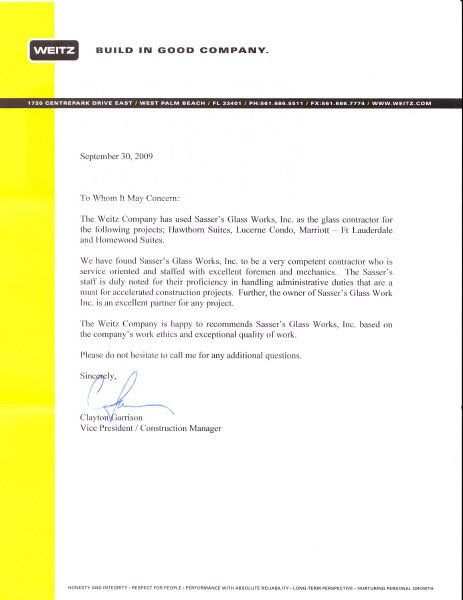 Customer Review — Weitz in Palm Beach, FL