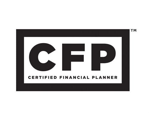 Black and white CFP certification mark. 