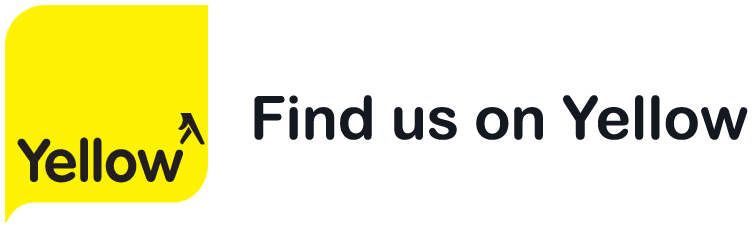 Find us on Yellow logo