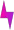 Magenta lightning bolt icon on a white background