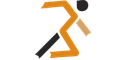 A drawing of a person running.